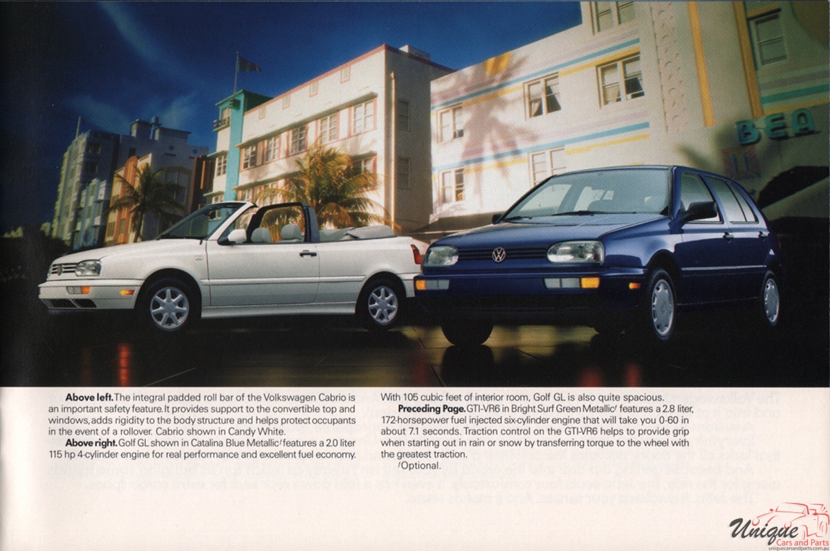 1995 VW Lineup Brochure Page 1